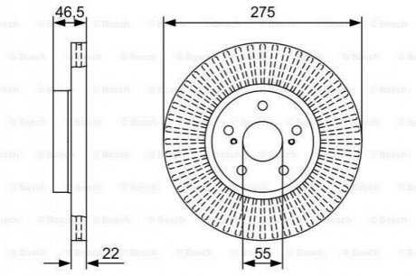 Диск гальмівний TOYOTA Corolla \'\'F \'\'1.8 \'\'99-09 BOSCH 0986479W13