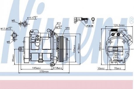 Компресор BMW X5 E53(00-)X5 4.4i(+)[OE 64526909628] NISSENS 89081