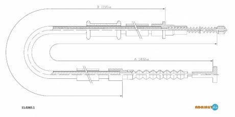 Ad_[46799091] трос ручника fiat palio 99> ADRIAUTO 11.0265.1