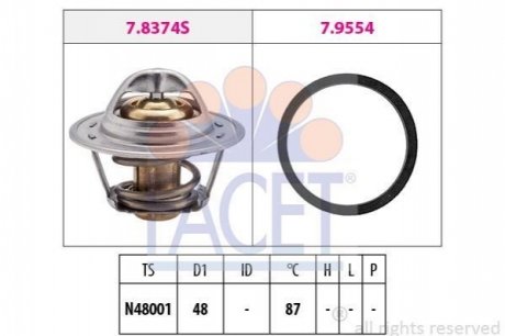 Термостат Ланос /Нексия 8V FACET 7.8374