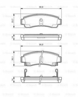 Колодки тормозные дисковые (зад.) (шт.) BOSCH 0 986 424 299