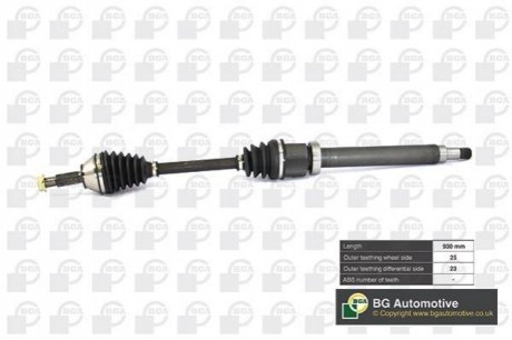 Полуось Ford Focus 1.4-1.8i 98-05 (25/23) 930mm Пр BGA DS2301R