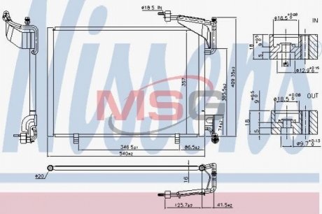 Конденсер FORD FIESTA VI (CCN) (12-) 1.0 EcoBoost NISSENS 940528