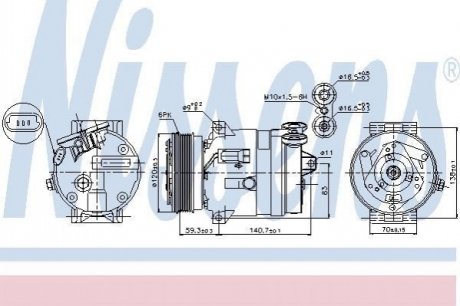 Компрессор кондиционер NISSENS 89057