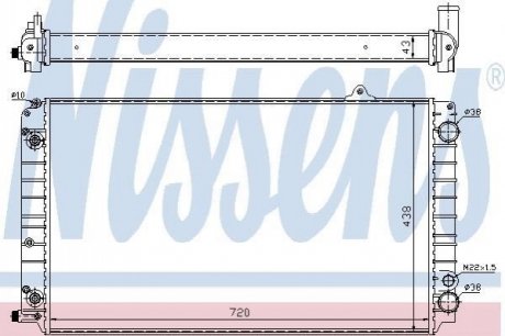 Радіатор AI A 8/S 8(94-)2.8 i(+)[OE 4D0.121.251 R] NISSENS 60239