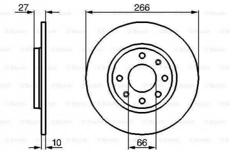 TARCZA HAMULC. CITROEN BX 81-94 PEUGEOT 405 87-97 BOSCH 0986478090