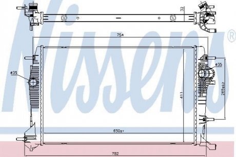 Радіатор охолоджування NISSENS 637648