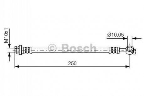 ШЛАНГ ГАЛЬМ. ЗАДНІЙ ПРАВ 1 987 481 435 BOSCH 1987481435