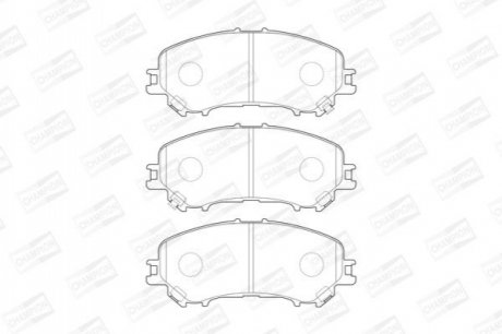 Комплект колодок гальмівних дискових гальм (4шт) CHAMPION 573659CH