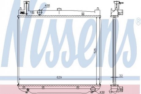 Радіатор TY HI-ACE(01-)2.5 TD(+)[OE 16400-30110] NISSENS 64649A