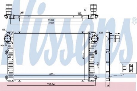 Интеркулер TOYOTA RAV 4 III (#A30) (06-) 2.2 D4D NISSENS 96347