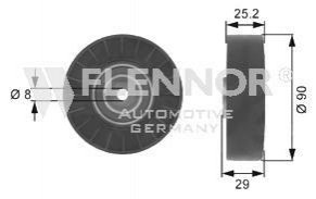 Паразитный / ведущий ролик, поликлиновой ремень Flennor FU20909 (фото 1)