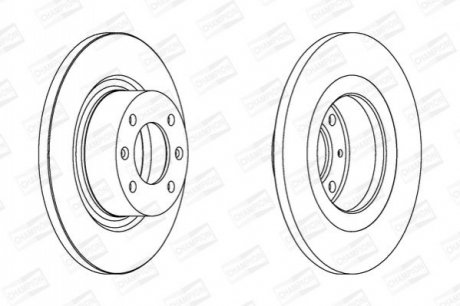 CITROEN Тормозной диск задний C5 01-08 CHAMPION 562189CH