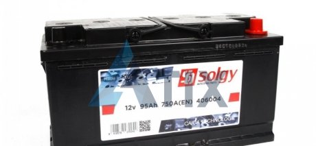 Аккумуляторная батарея 95Ah/750A (353x175x190) Solgy 406004