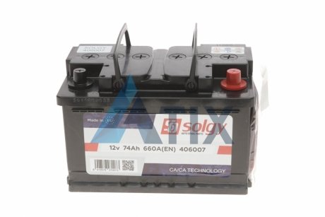 Аккумуляторная батарея 74Ah/660A (278x175x175) Solgy 406007