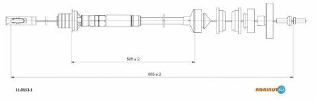 Трос сцепления Evasion/Jumpy 2,0TB-1,9TDS 95- ADRIAUTO 11.0113.1 (фото 1)