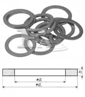 Уплотнительное кольцо/Cu 12,00 x 16,00 x 1,00 Fischer Automotive One (FA1) 954.330.100 (фото 1)