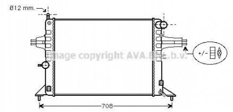 Радіатор ASTRA G 1.4 MT -AC 98- (вир-во) AVA COOLING OL2272 (фото 1)