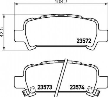 Колодки тормозные задние subaru outback 00- MINTEX MDB1999