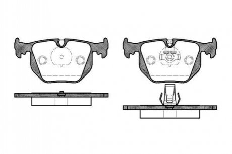 Колодки тормозные дисковые задние, комплект WOKING P2813.20