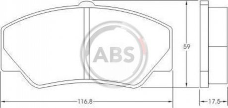 Комплект тормозных колодок, дисковый тормоз A.B.S. 36578 (фото 1)