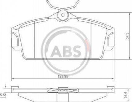 Комплект тормозных колодок, дисковый тормоз A.B.S. 37046