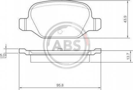 Комплект тормозных колодок, дисковый тормоз A.B.S. 37311