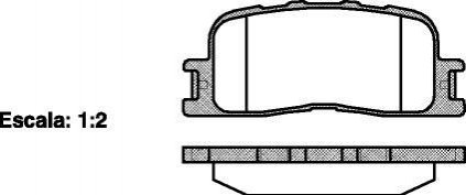 Колодки гальмівні диск. задн. (вир-во Remsa) Toyota Camry (V30) (01-06) WOKING P9543.00