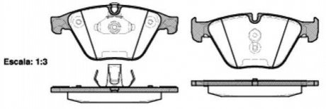 Комплект тормозных колодок, дисковый тормоз WOKING P9573.20