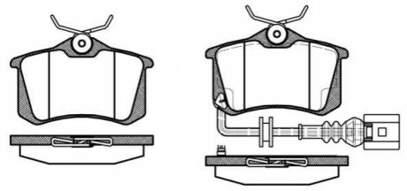 Комплект тормозных колодок, дисковый тормоз WOKING P3633.41