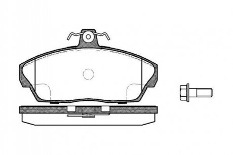 Комплект тормозных колодок, дисковый тормоз WOKING P2373.10