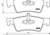 Комплект тормозных колодок, дисковый тормоз HELLA 8DB 355 013-841 (фото 2)