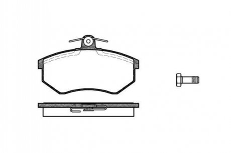 Комплект тормозных колодок, дисковый тормоз WOKING P0343.10 (фото 1)