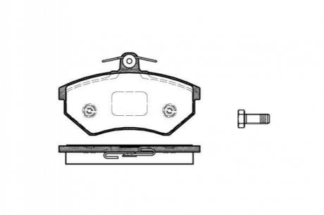 Комплект тормозных колодок, дисковый тормоз WOKING P0343.50 (фото 1)