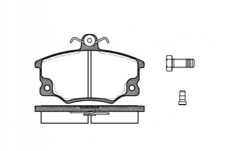 Комплект тормозных колодок, дисковый тормоз WOKING P0463.14 (фото 1)