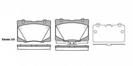 Комплект тормозных колодок, дисковый тормоз WOKING P15223.02 (фото 1)