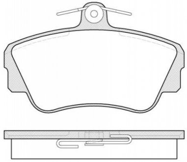 Комплект тормозных колодок, дисковый тормоз WOKING P2093.00