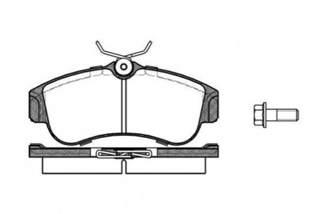 Комплект тормозных колодок, дисковый тормоз WOKING P2203.00 (фото 1)