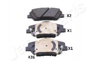 Комплект тормозных колодок дисковый тормоз JAPANPARTS PA-K26AF