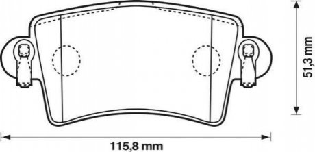 Комплект тормозных колодок дисковый тормоз Jurid 573055J (фото 1)