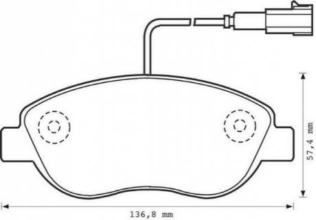 Комплект тормозных колодок дисковый тормоз Jurid 573075J (фото 1)