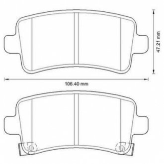 Гальмівні колодки передні Saab 9-5 / Opel Insignia Chevrolet Malibu Jurid 573313J (фото 1)