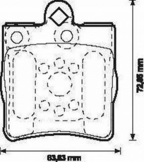 Комплект тормозных колодок дисковый тормоз Jurid 571925J (фото 1)