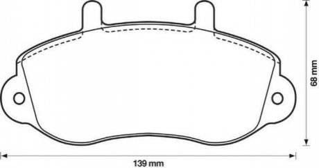Комплект тормозных колодок дисковый тормоз Jurid 571932J (фото 1)