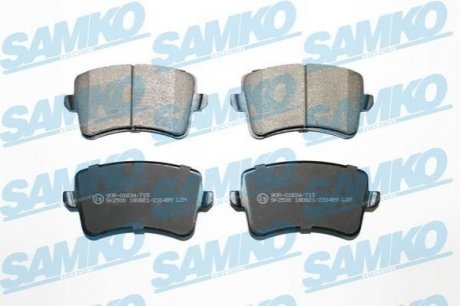 Комплект тормозных колодок дисковый тормоз SAMKO 5SP1489