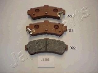 Комплект тормозных колодок дисковый тормоз JAPANPARTS PP-196AF (фото 1)