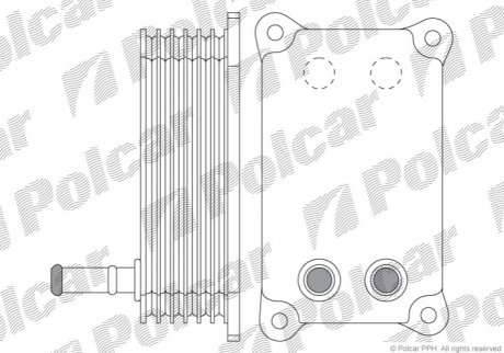 Радіатор масла Ford 2.0D/2.2D 08.00-02.16 Polcar '3218L81'