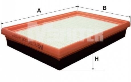 Фильтр воздушный c пластмассовым бортиком M-FILTER K 195