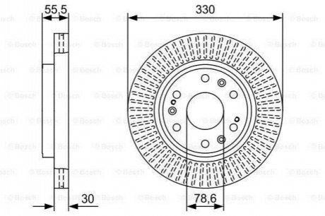 Диск тормозной передний BOSCH 0986479W30