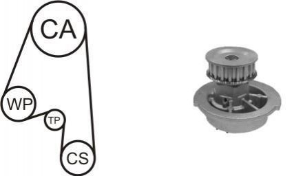 Водяной насос комплект зубчатого ремня AIRTEX WPK-163101